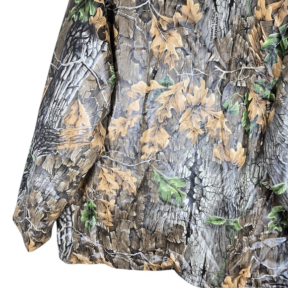 Cedar Key Camo Rain Jacket Mens L Trebark Superflauge PVC Insulated Hunting - Picture 8 of 13